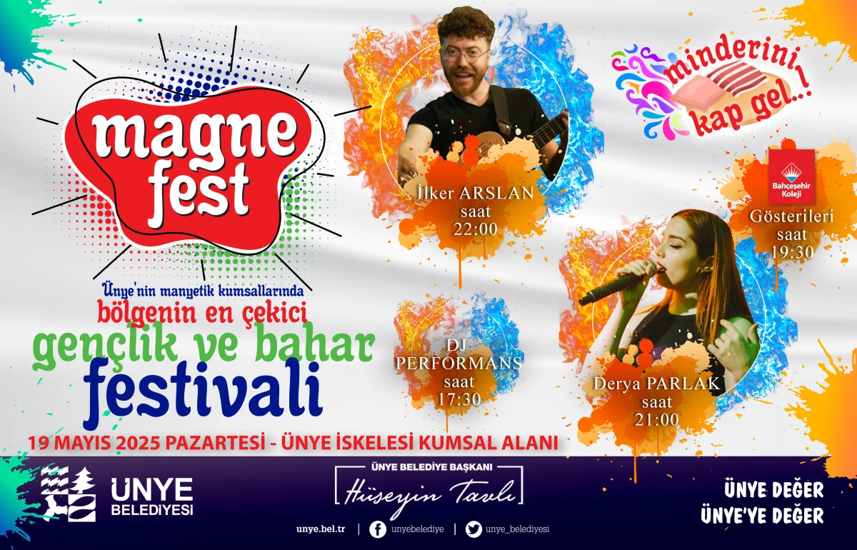 ÜNYE 4’NCÜ GELENEKSEL MAGNEFEST GENÇLİK VE BAHAR FESTİVALİ BAŞLIYOR